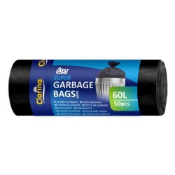 Saci Menaj Hdpe Negri, 60l, 60x72 Cm, 7 Microni, 50 Bucati/rola