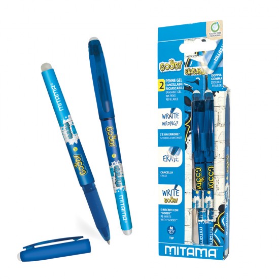 Set 2 Pixuri Cu Rescriere Mitama, Blister Albastru