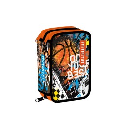 Penar Echipat Mitama, 3 Compartimente, Design Fotbal, Dimensiuni 14.5 X 7.4 X 20 Cm