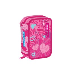 Penar Mitama, 3 Compartimente, Design Inimi Roz, 14.5 X 7.4 X 20 Cm