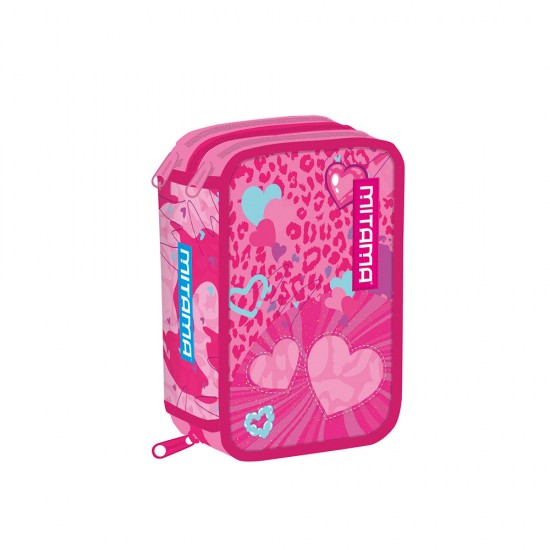 Penar Mitama, 3 Compartimente, Design Inimi Roz, 14.5 X 7.4 X 20 Cm
