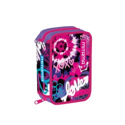 Penar Mitama, 3 Compartimente, Design Roz Cu Mov, 14.5 X 7.4 X 20 Cm