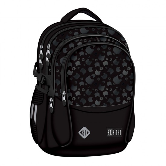 Ghiozdan Bp01 St Right Black Cats 4 Compartimente, 43x32x21 Cm