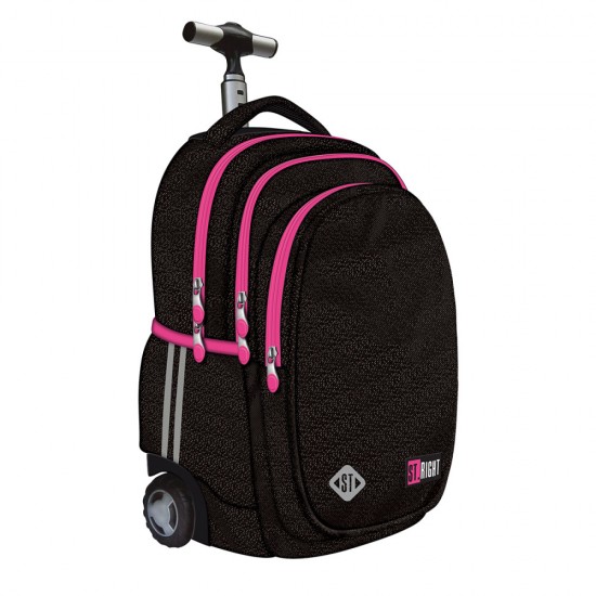 Troller Tb01 St Right Black Glitter 4 Compartimente, 44x32x25 Cm