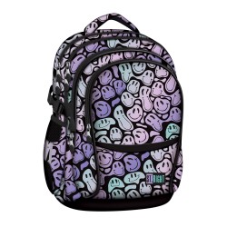 Ghiozdan Bp01 St Right Crazy Faces 4 Compartimente, 43x32x21 Cm