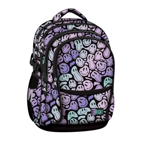 Ghiozdan Bp01 St Right Crazy Faces 4 Compartimente, 43x32x21 Cm