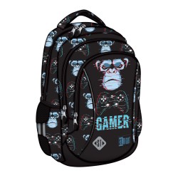 Ghiozdan Bp26 St Right Blue Gamer 3 Compartimente, 39x27x17 Cm