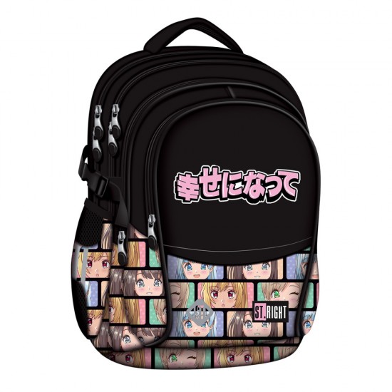 Ghiozdan Bp01 St Right Colour Anime 4 Compartimente, 43x32x21 Cm