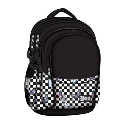 Ghiozdan Scolar Majewski St Right, Bp01, Chessboard Butterflies, 4 Compartimente, 43 X 32 X 21 Cm