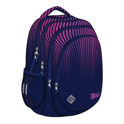 Ghiozdan Scolar Majewski St Right, Bp06, Violet Gradient Wave, 4 Compartimente, 42 X 31 X 22 Cm