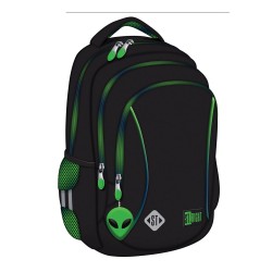 Ghiozdan Scolar Majewski St Right, Bp26, Green Power, 3 Compartimente, 39 X 27 X 17 Cm