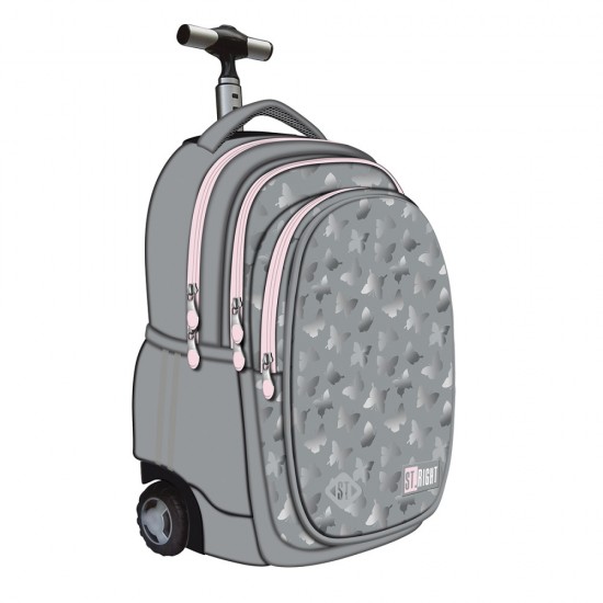 Troller Majewski St Right, Tb01, Silver Butterflies, 4 Compartimente, 44 X 32 X 25 Cm