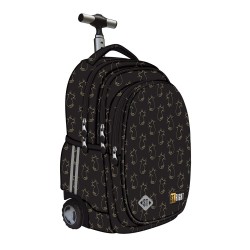 Troller Scolar Majewski St Right, Tb01, Golden Cats, 4 Compartimente, 44 X 32 X 25 Cm