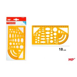 Sablon Plastic PL014 Main Paper, Dimensiune 18 cm, Figuri Geometrice, Blister