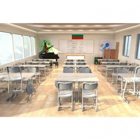 Banca scolara ergonomica, cu scaun, I/VIII