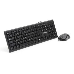 Kit Tastatura Si Mouse Cu Fir, Omega, Negru, Okm09