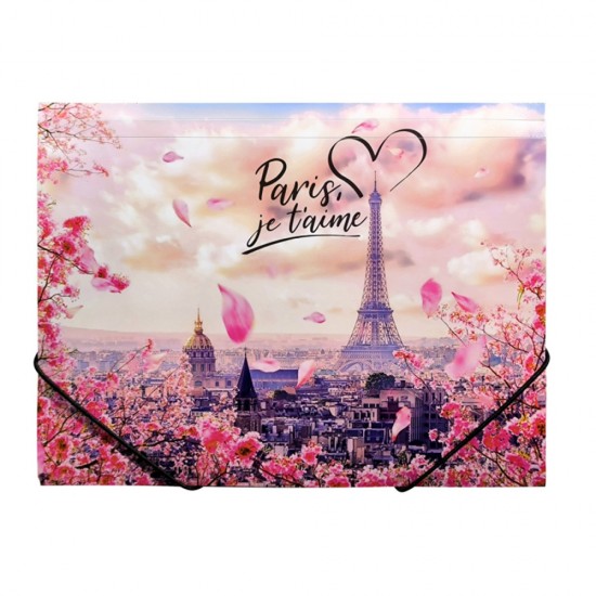 Mapa Plastic Panta Plast, A4, Inchidere Elastic, Design Paris