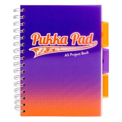 Caiet Cu Spirala Si Separatoare Pukka Pad Project Book Fusion, A5, 200 Pagini, Matematica, Mov