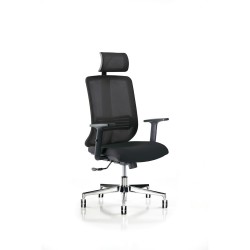 Scaun Vertigo, Cu Tetiera, Stofa, Negru