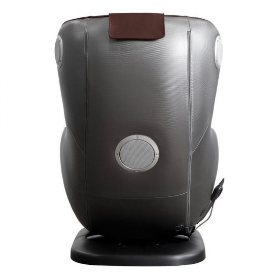 Scaun Fotoliu Masaj Moura, Piele Ecologica, Culoare Maro Cu Gri