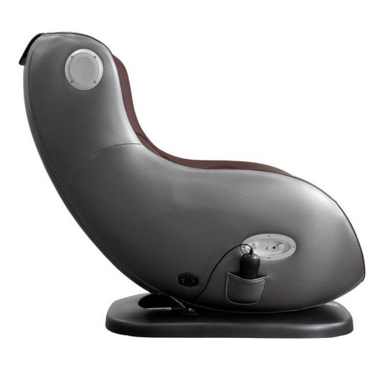 Scaun Fotoliu Masaj Moura, Piele Ecologica, Culoare Maro Cu Gri