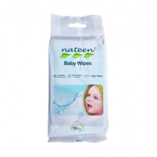 Servetele Umede Nateen Premium Biodegradabile, 10 Bucati/pachet