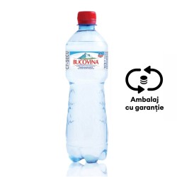 Apa Minerala Carbogazoasa Bucovina, 0.5 L, 12 Sticle/bax, Eticheta Sgr