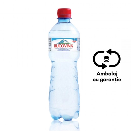 Apa Minerala Carbogazoasa Bucovina, 0.5 L, 12 Sticle/bax, Eticheta Sgr