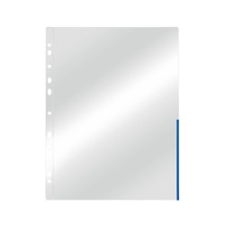 Folie Protectie Esselte, A4, Margine Albastra, 100 Bucati/set