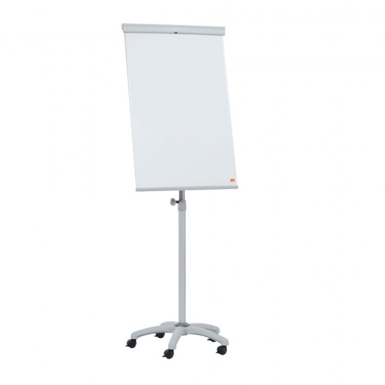 Flipchart Mobil Nobo Essentials, Otel Lacuit, 105x68 Cm, Magnetic, Alb