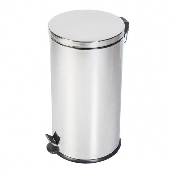 Cos Inox Cu Pedala Si Galeata Interioara, 40l