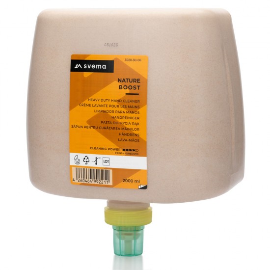Sapun Abraziv Pentru Maini Svema Nature Boost, Rezerva De 2000 Ml Rezerva Pentru Dozator Manual Everest