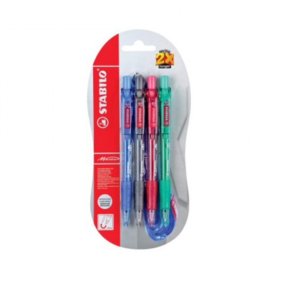 Pix Cu Mecanism Stabilo Marathon 318, Varf 0.45 Mm, 4 Culori/set