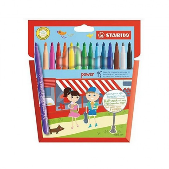 Carioca Stabilo Power, Varf 2 Mm, 15 Culori