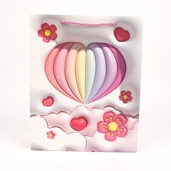 Punga Cadou Xl 30x41x12 Cm, Design Inimi