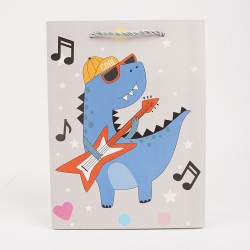 Punga Cadou M 18x23x10 Cm, Design Dinozauri