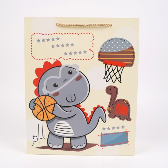 Punga Cadou Xl 30x41x12 Cm, Design Dinozauri