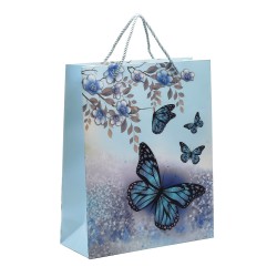 Punga Cadou 26x32x10 Cm, Design Fluturi