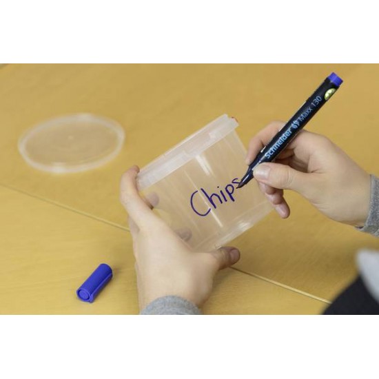 Permanent Marker Schneider Maxx 130, Varf Rotund 1-3mm - Galben