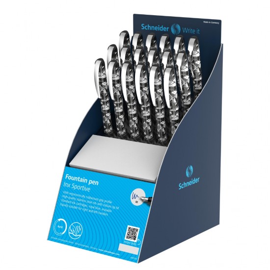 Display Schneider Inx Sportive, 17 Stilouri + Tester - Design Intensity