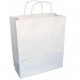 Sacose din Hartie Alba, Dimensiune 32x12x41 cm, 100 Buc/Bax, Pungi si Plase pentru Cadouri