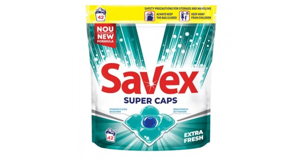 Savex Detergent Capsule Super Extra Fresh 42 Capsule - Descopera Oferta ...