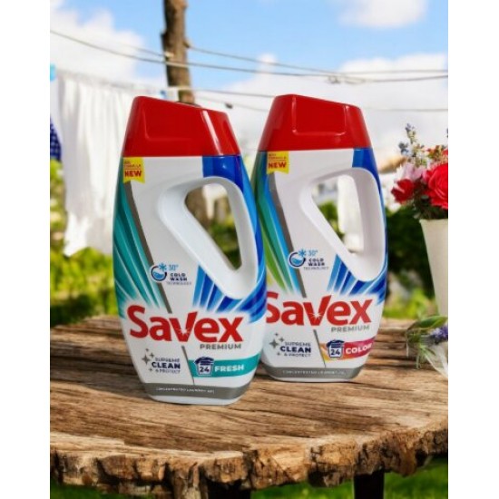 Savex Detergent Lichid Fresh 1.08 L, 24 Spalari