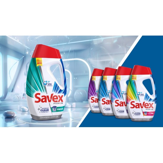 Savex Detergent Lichid Fresh 1.08 L, 24 Spalari