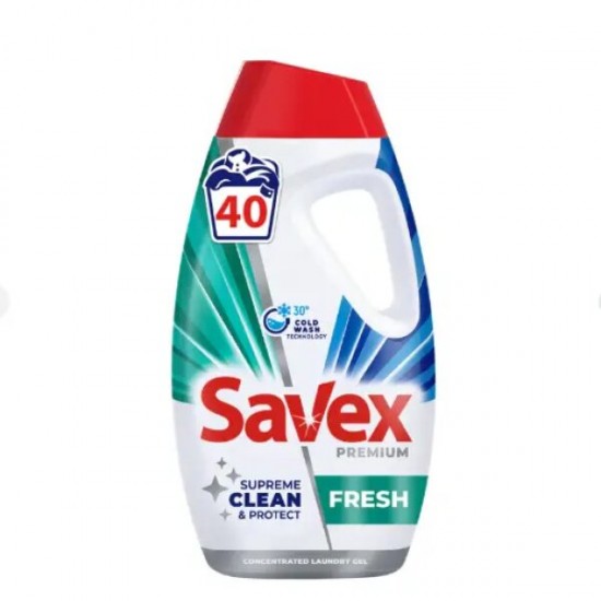 Savex Premium Detergent Lichid Fresh, 40 Spalari, 1.8 L