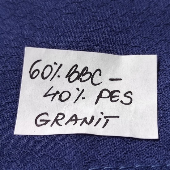 Servetel de Masa Polycotton Model Granit, Albastru, %60 Bumbac - 40% Polyester, Dimensiune 45x45 cm, 5 Buc/Set