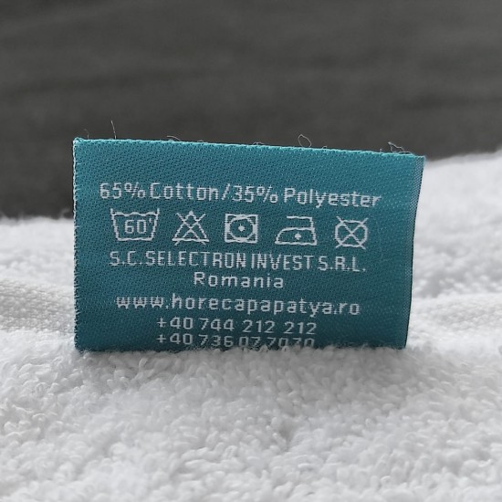 Prosop de Baie ECO, 65% Bumbac 35% Poliester, Culoare Alb, 70x140 cm