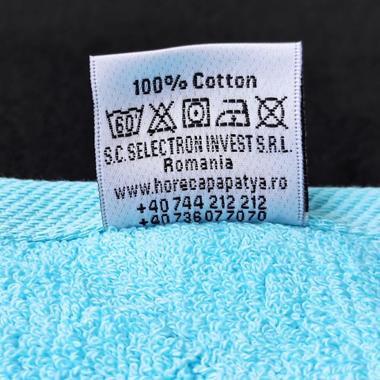Prosop pentru SPA Asklepios, 100% Bumbac, Culoare Turcoaz, 90x150 cm
