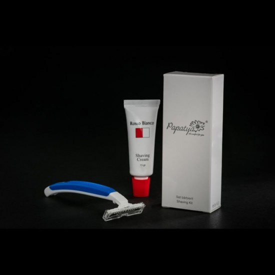 Set Barbierit Papatya format din Aparat de Ras de Unica Folosinta si Gel de Barbierit, Ambalat in Cutie de Carton