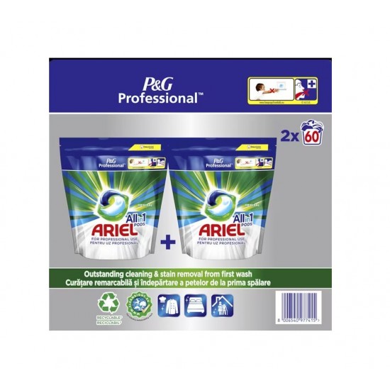 Set 2 Pungi Ariel Capsule Professional  All-in-1 Pods Original 2 X 60, 120 Spalari
